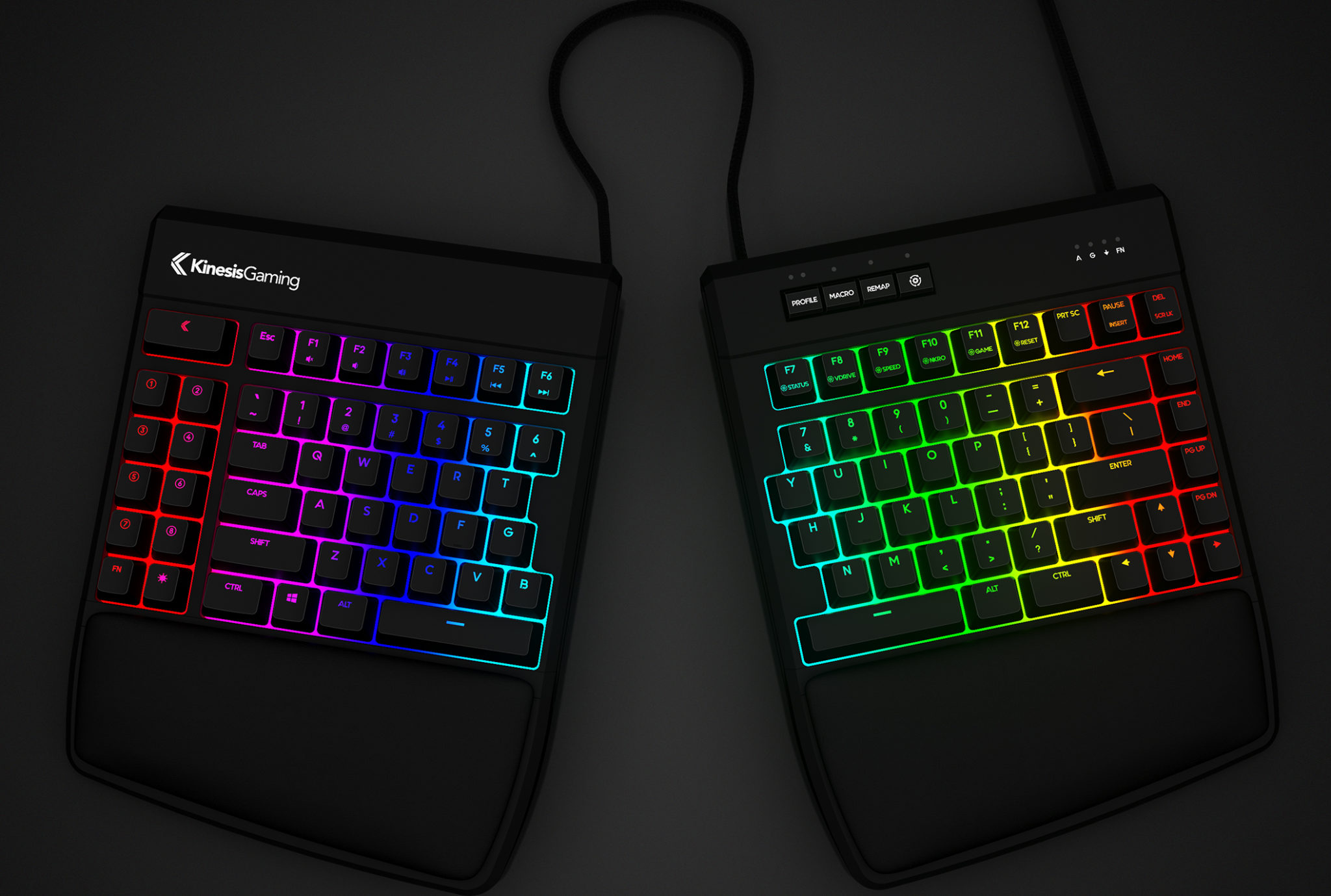 Kinesis Gaming Freestyle Edge RGB Split Mechanical Keyboard