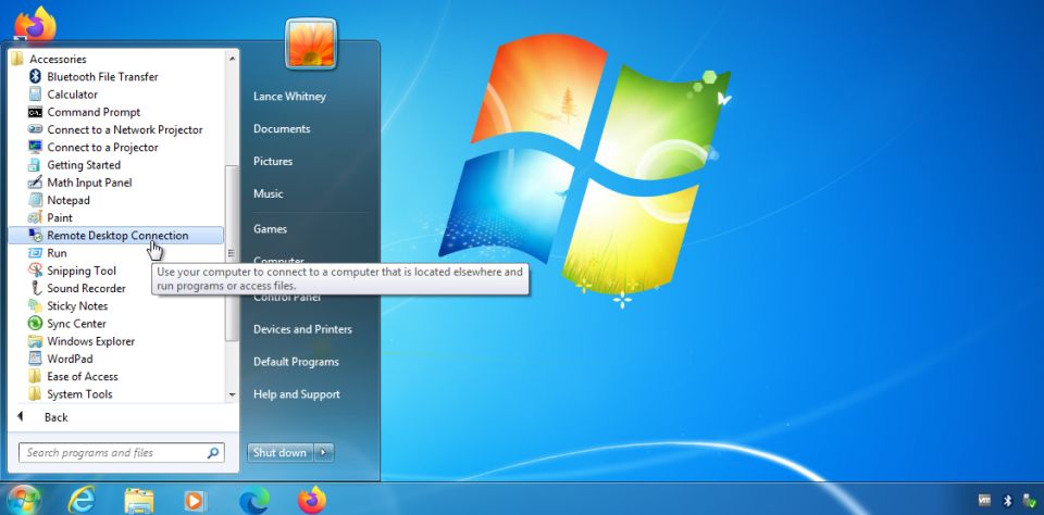 Меню Пуск в Windows 7