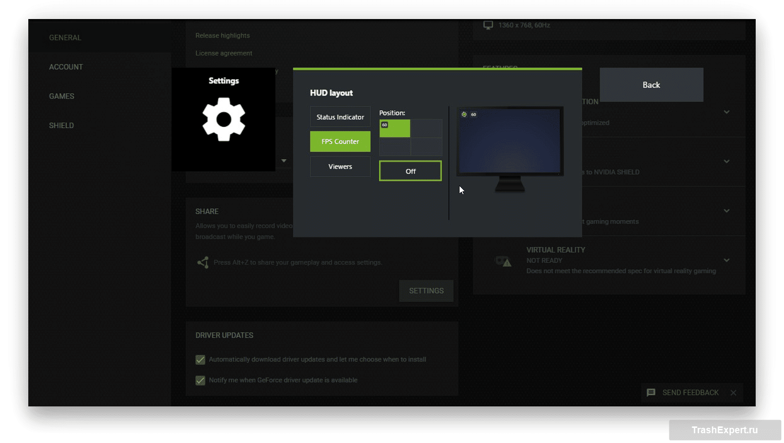 geforce experience fps counter