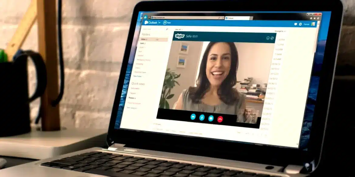 Skype звонок на ноутбуке