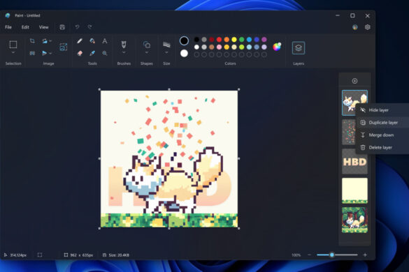 Microsoft обновила Paint — новые инструменты для работы с фоном и слоями