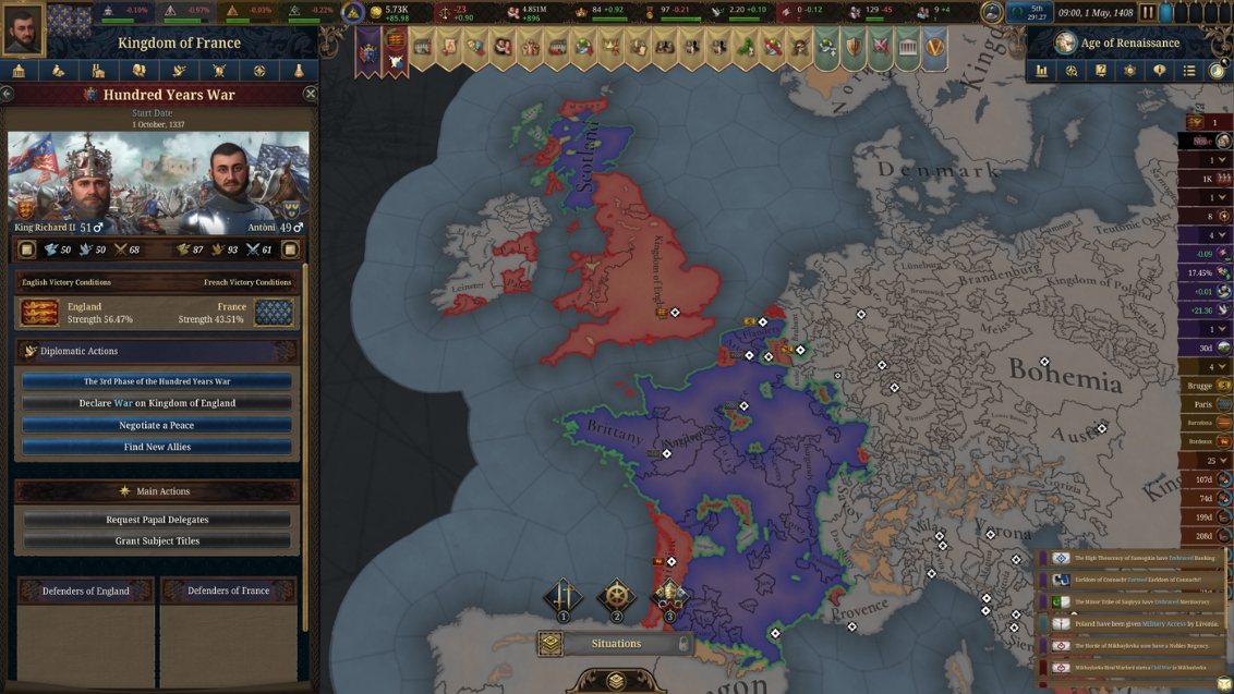 Карта Europa Universalis V