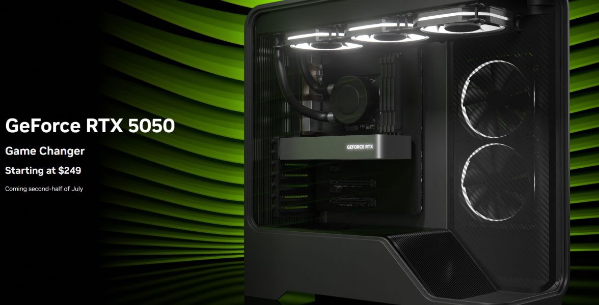 NVIDIA представляет видеокарту GeForce RTX 5050 с ценой от 9