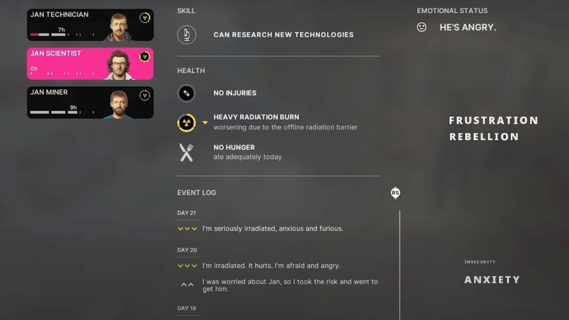 Радиация в The Alters Как можно получить радиационное отравление