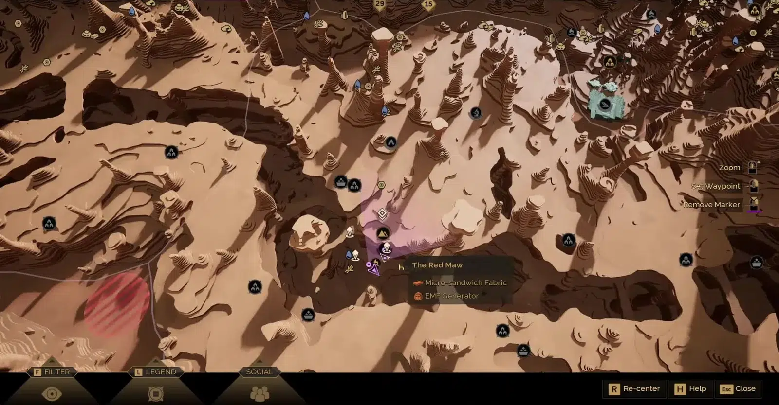 Местоположение Седьмого Испытания AQL в Dune Awakening