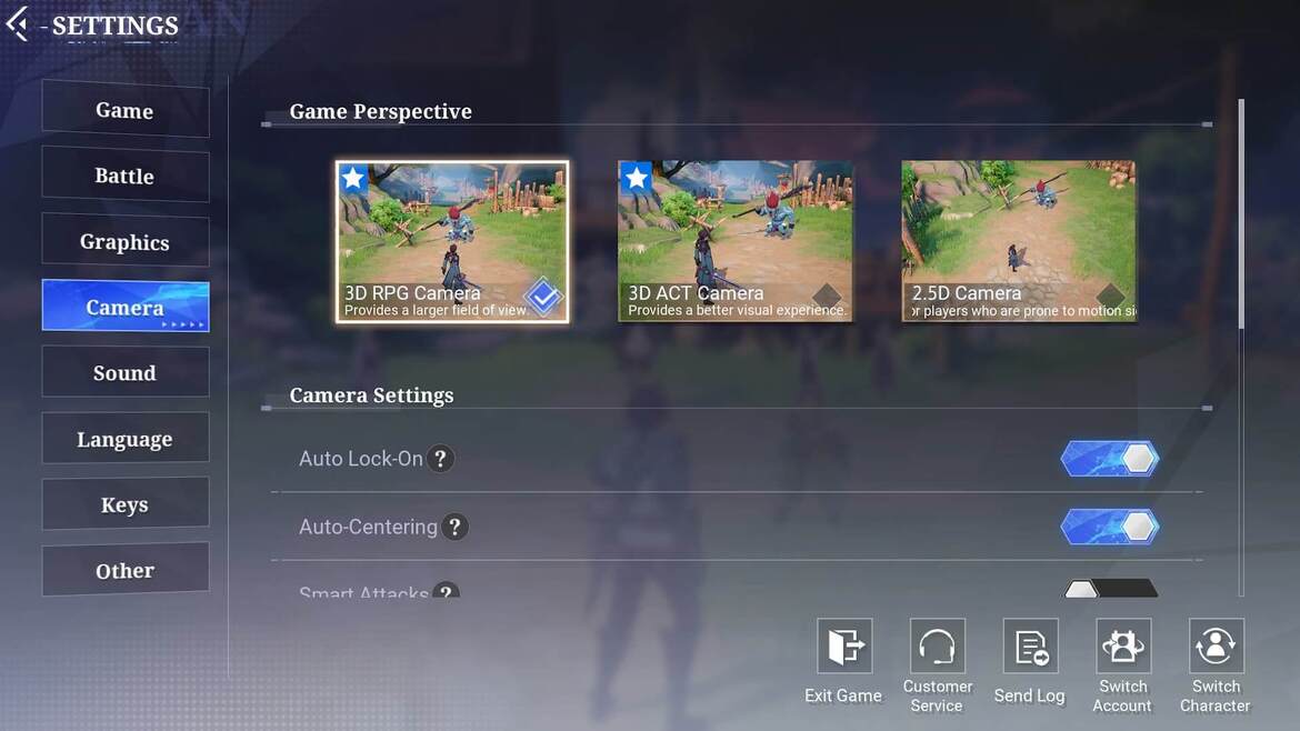 Настройка параметров