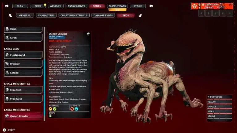 Отсутствие брони делает Королеву краулеров уязвимой Отсутствие брони делает Королеву краулеров уязвимой