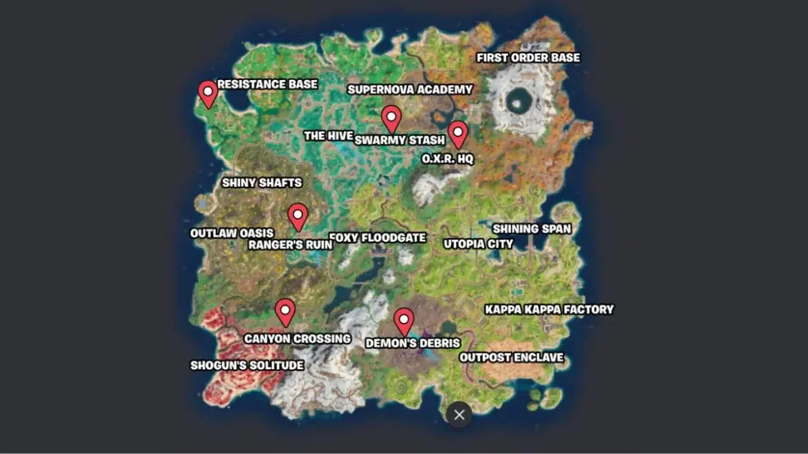 Топ мест для высадки в Fortnite Глава Сезон 