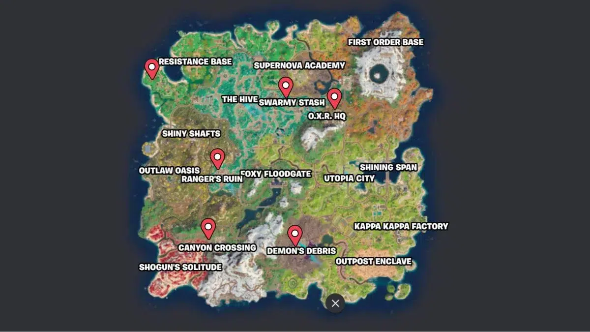 Топ 6 мест для высадки в Fortnite Глава 6 Сезон 4