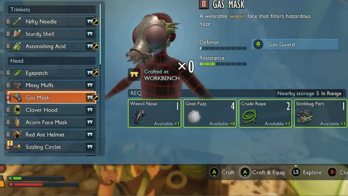 Как изготовить противогаз в Grounded Как изготовить противогаз в Grounded