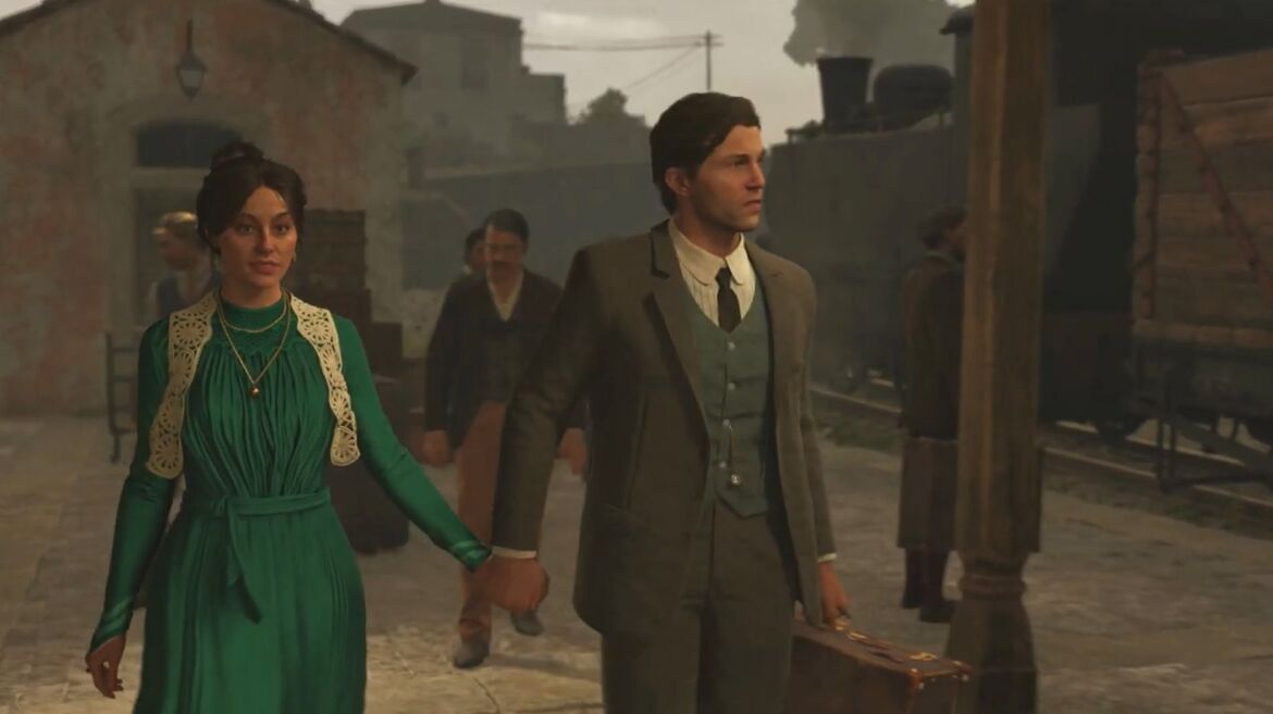 Поездка к железнодорожной станции