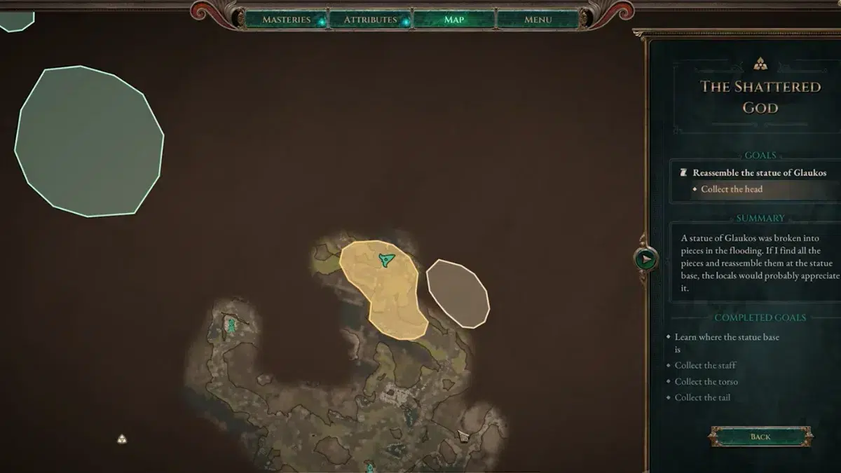 Местоположение головы сломанной статуи Местоположение головы сломанной статуи