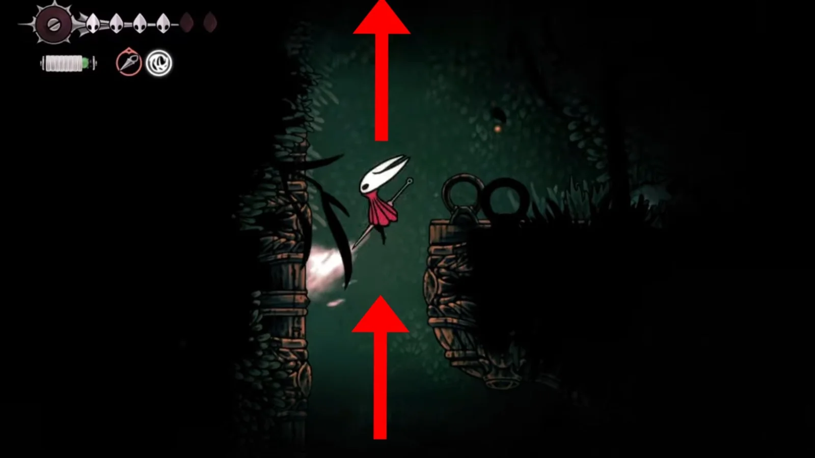 С этой платформы вы заметите узкий проход над вами С этой платформы вы заметите узкий проход над вами