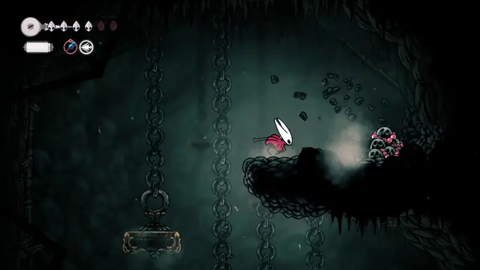 Добравшись до металлических платформ спуститесь на нижний уступ Добравшись до металлических платформ спуститесь на нижний уступ