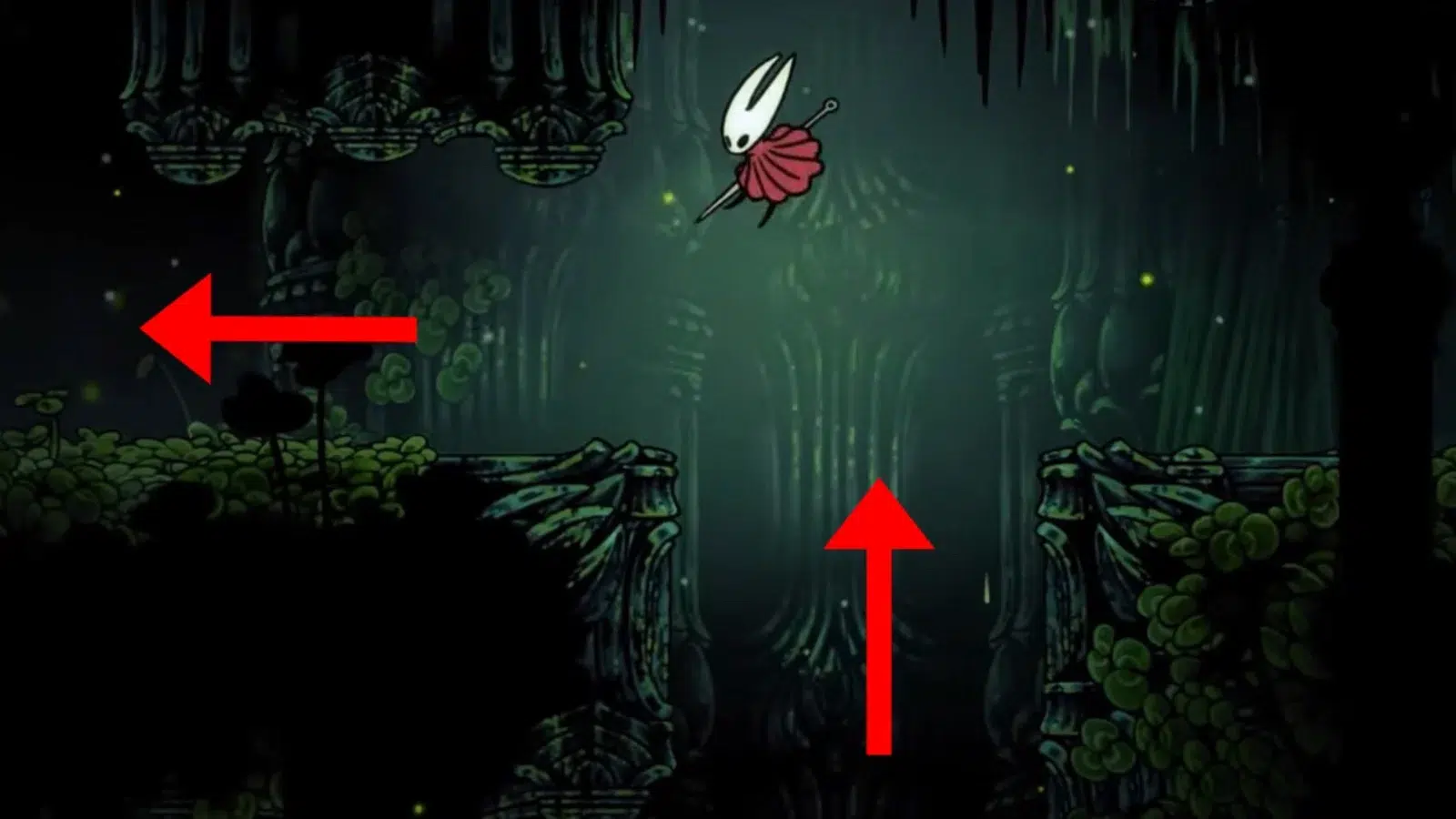 Войдите в зону и продолжайте двигаться вправо пока не заметите проход