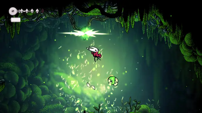 Используйте пого чтобы достать моховую ягоду наверху Используйте пого чтобы достать моховую ягоду наверху