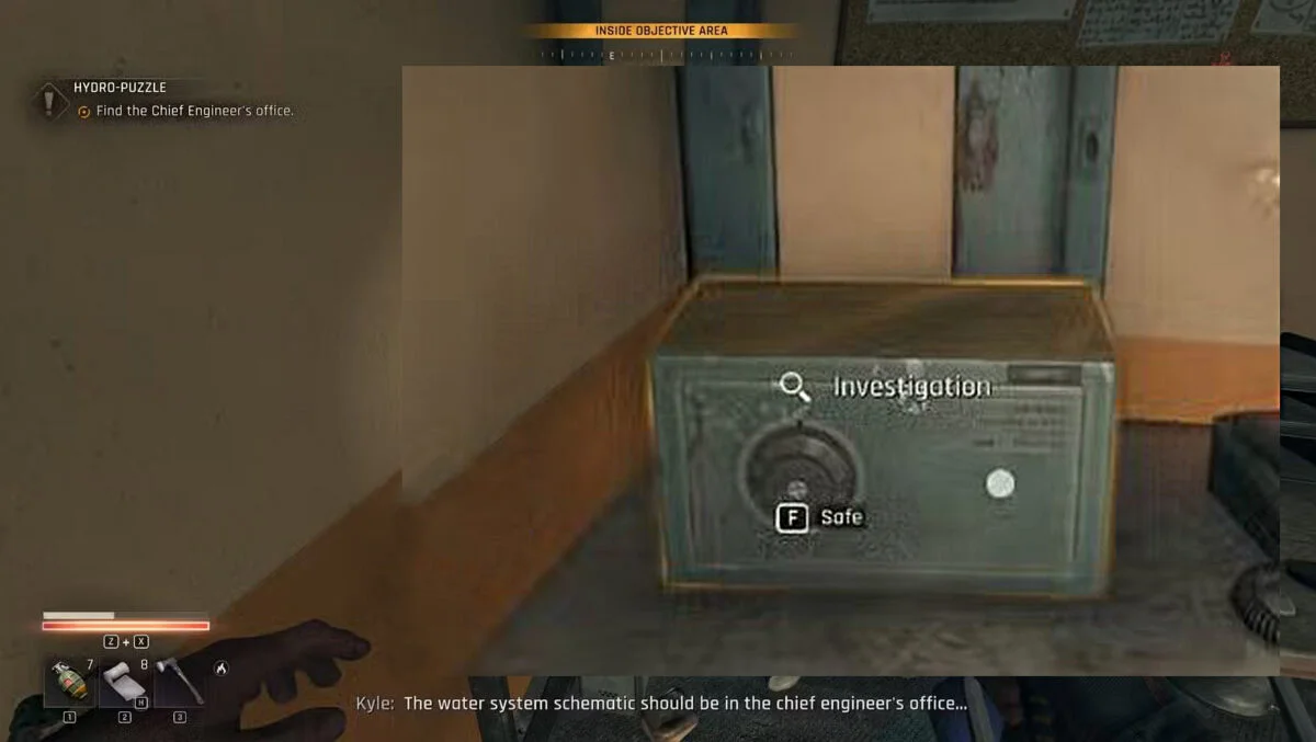 Какой код от сейфа для побочного задания Hydro Puzzle в Dying Light The Beast