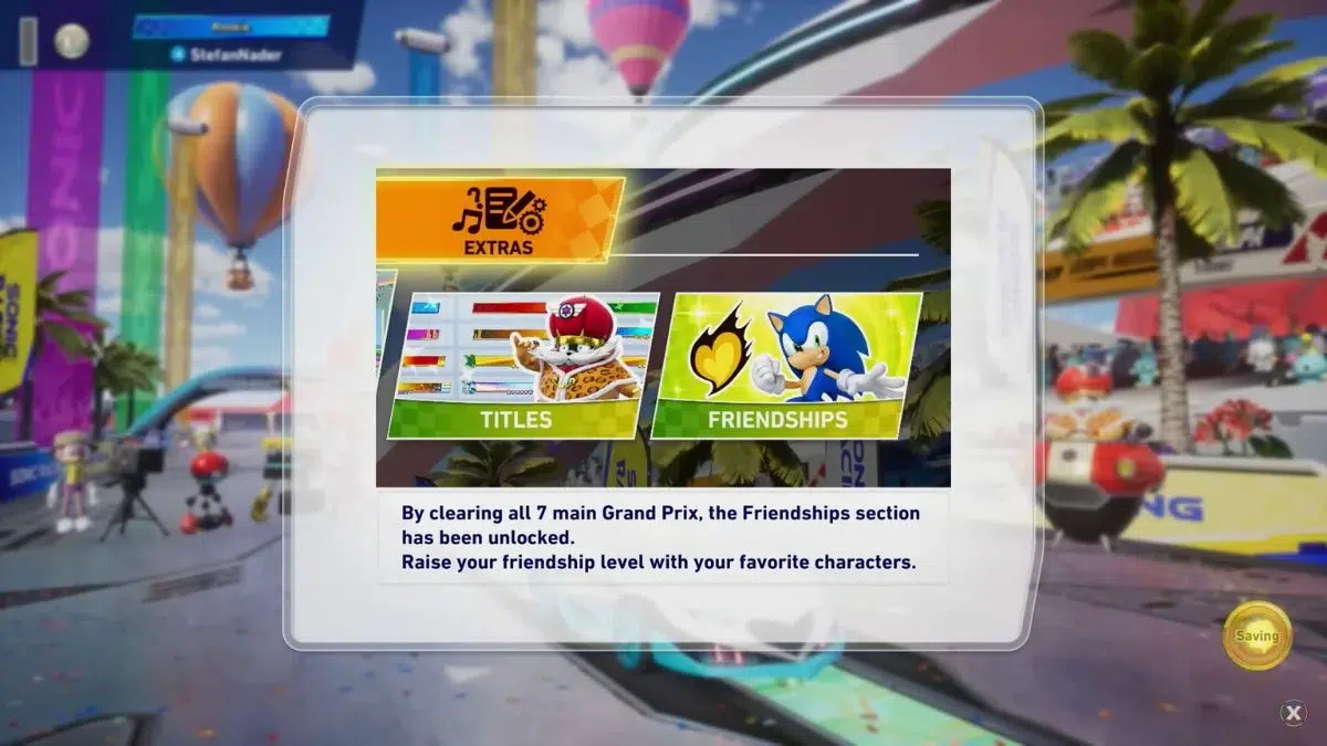 Как разблокировать Дружбу в Sonic Racing Crossworlds