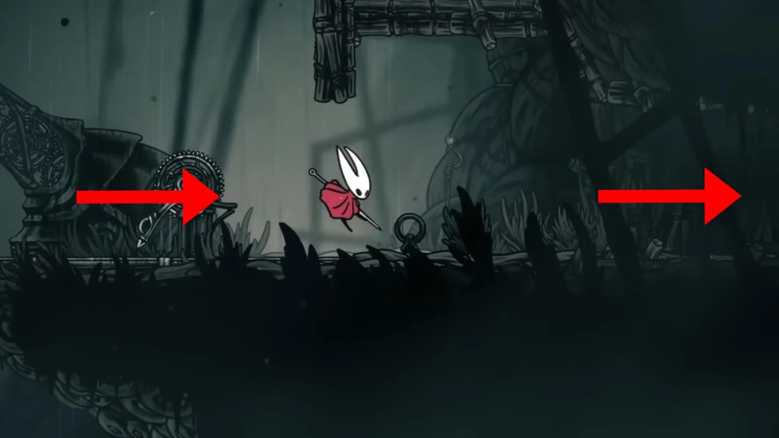 Из зоны со скамьёй выйдите в следующую направившись вправо