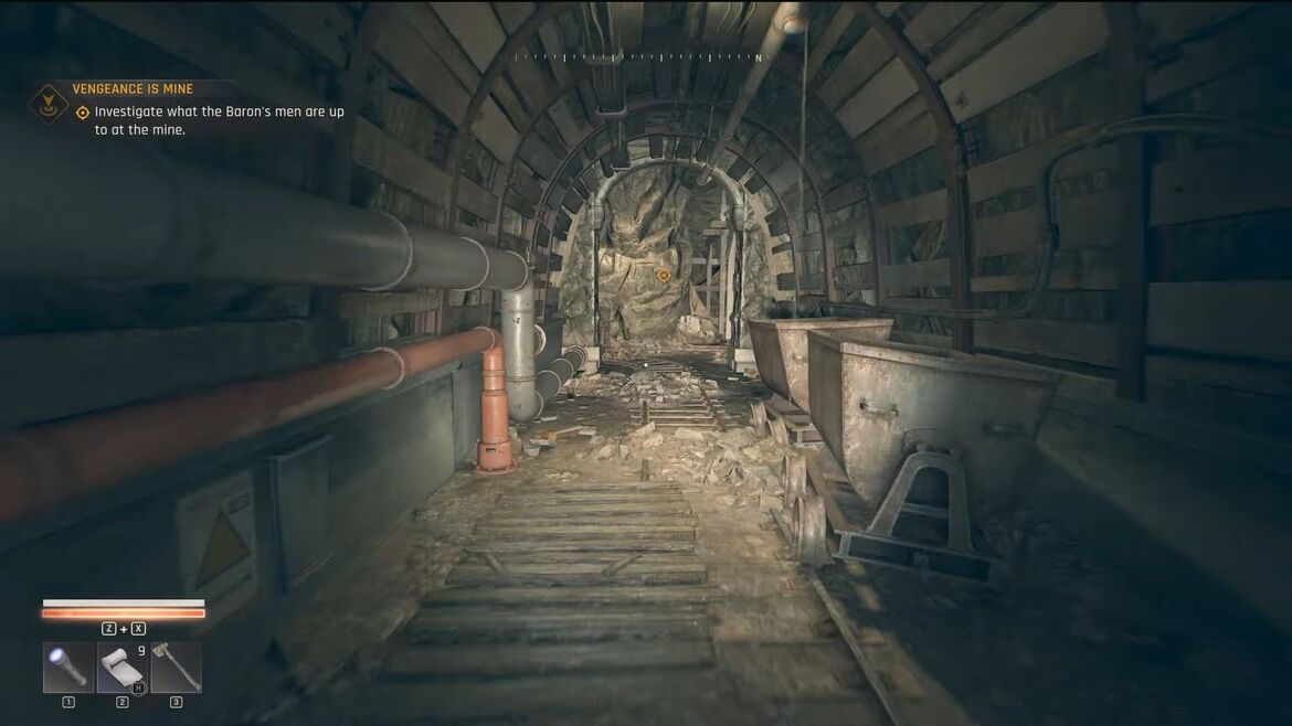 Исследуйте и двигайтесь по шахте