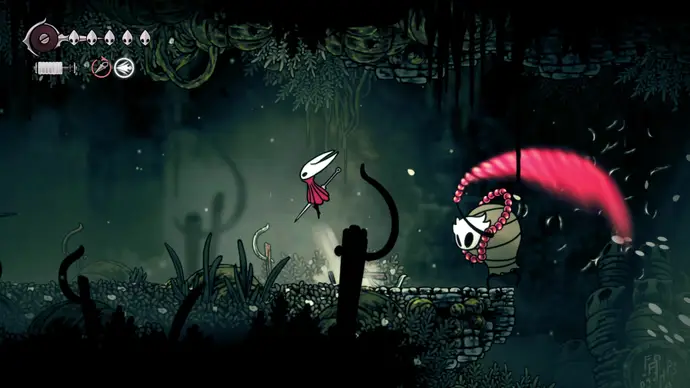 Этот крупный Пилигрим использует верёвку из чёток как хлыст Этот крупный Пилигрим использует верёвку из чёток как хлыст