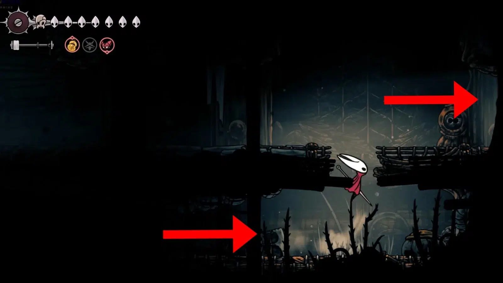 В новой зоне поверните направо и двигайтесь до конца