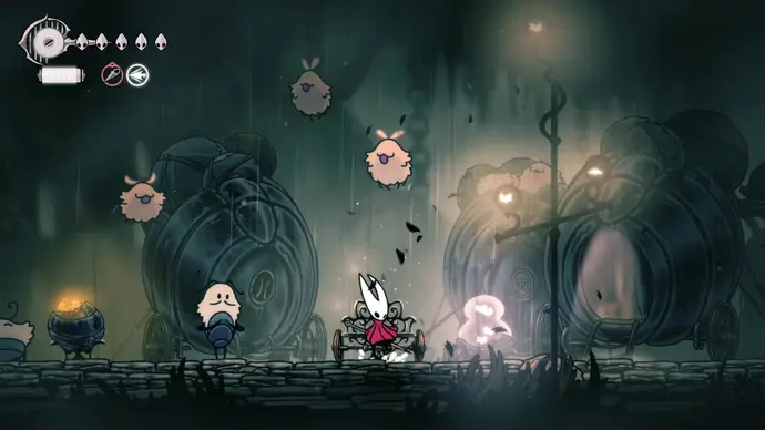 Скамейка у каравана блох