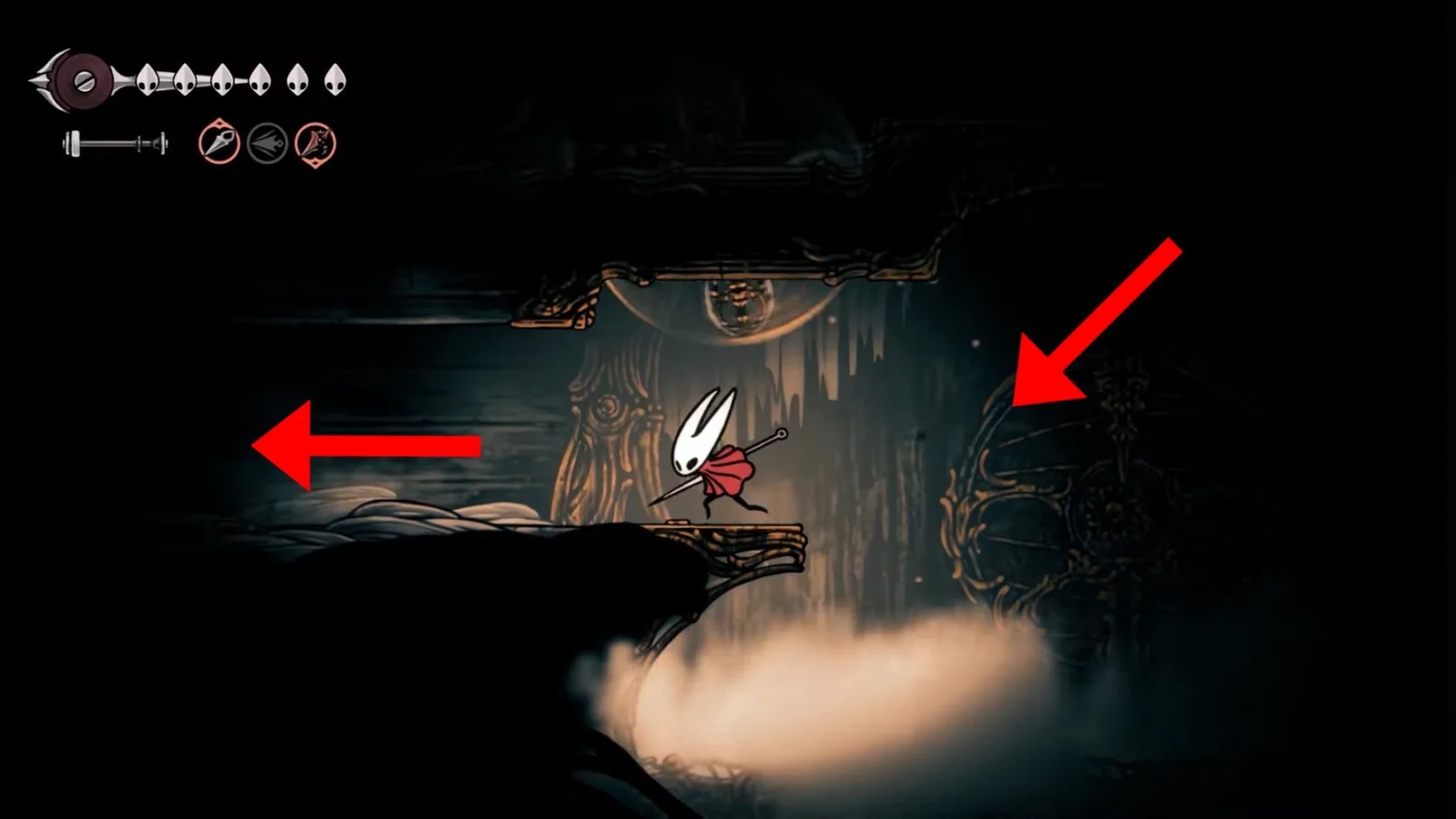 Здесь примените Быстрый Шаг чтобы пересечь область слева Здесь примените Быстрый Шаг чтобы пересечь область слева