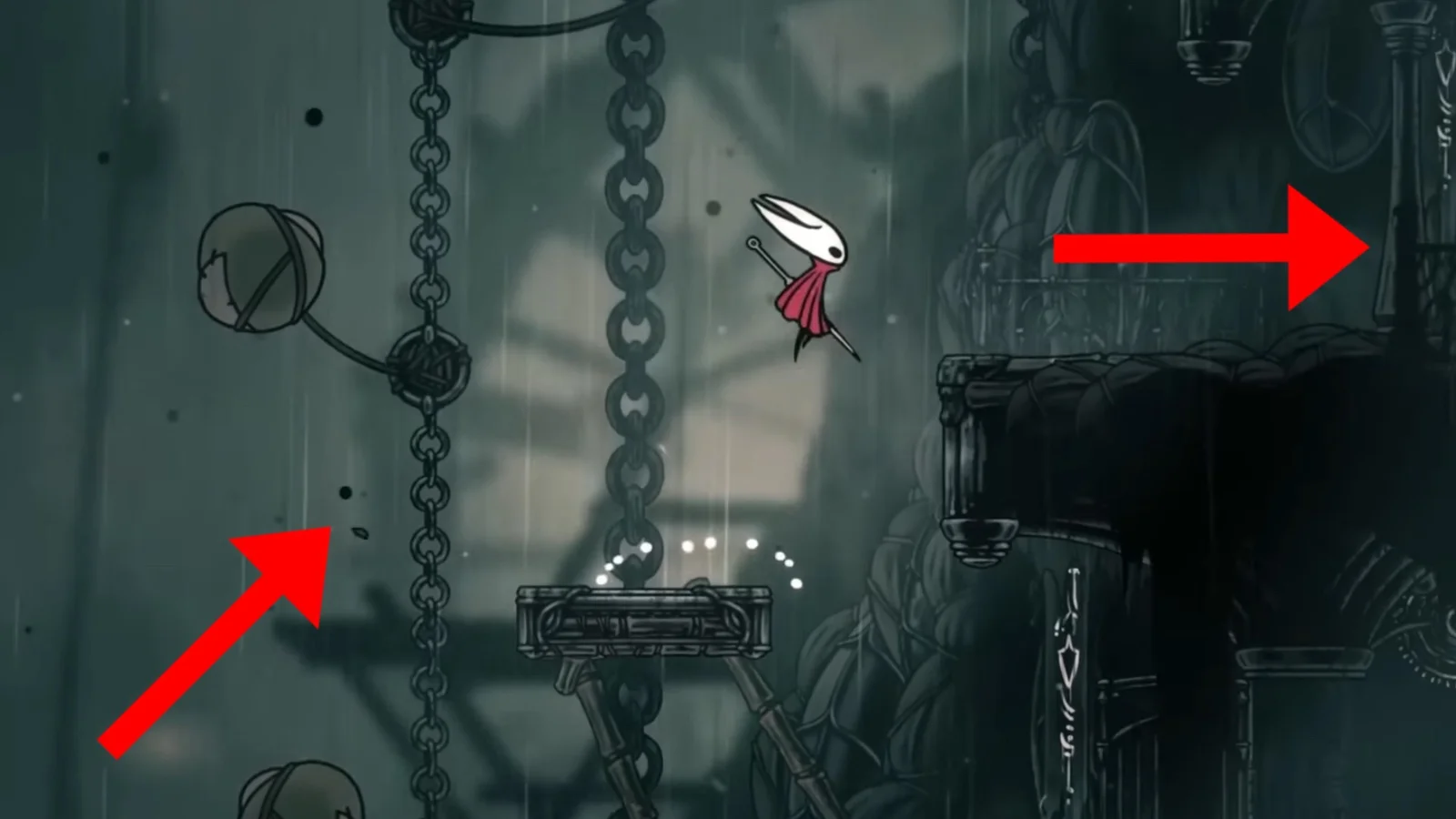 Войдите в новую зону продолжайте двигаться через воду и используйте Пого прыжок