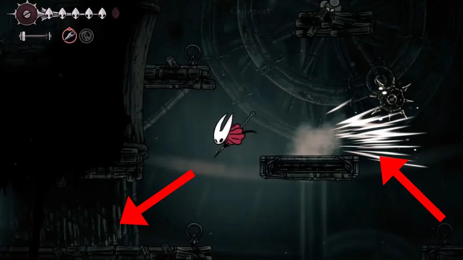 Поднимаясь вы заметите второе огромное вращающееся колесо с шипованными дисками Поднимаясь вы заметите второе огромное вращающееся колесо с шипованными дисками