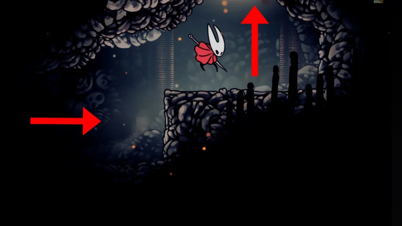 Победив или уклонившись от врага продолжайте двигаться вправо