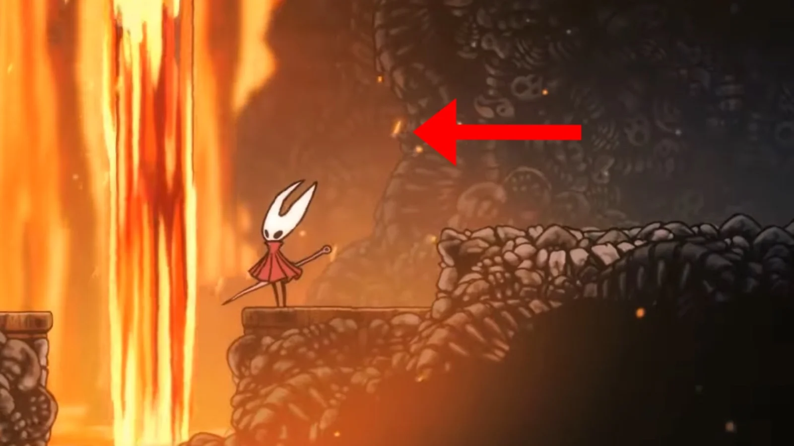 Из зоны с лавовым водопадом продолжайте идти влево Из зоны с лавовым водопадом продолжайте идти влево