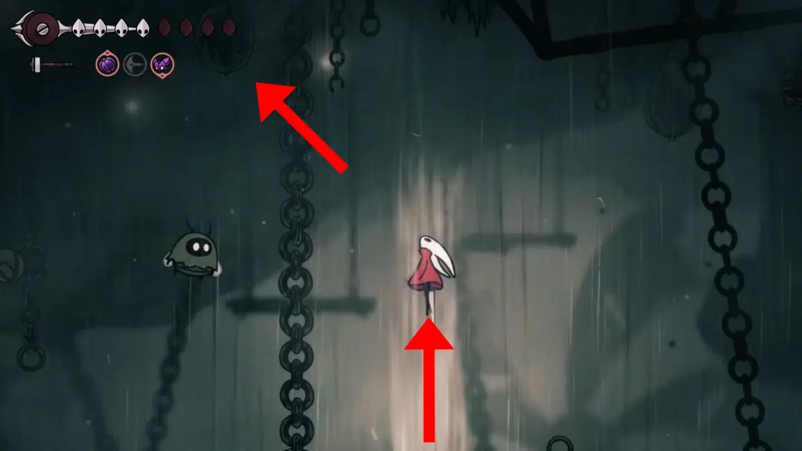 Скольжение к воздушной шахте в Hollow Knight: Silksong