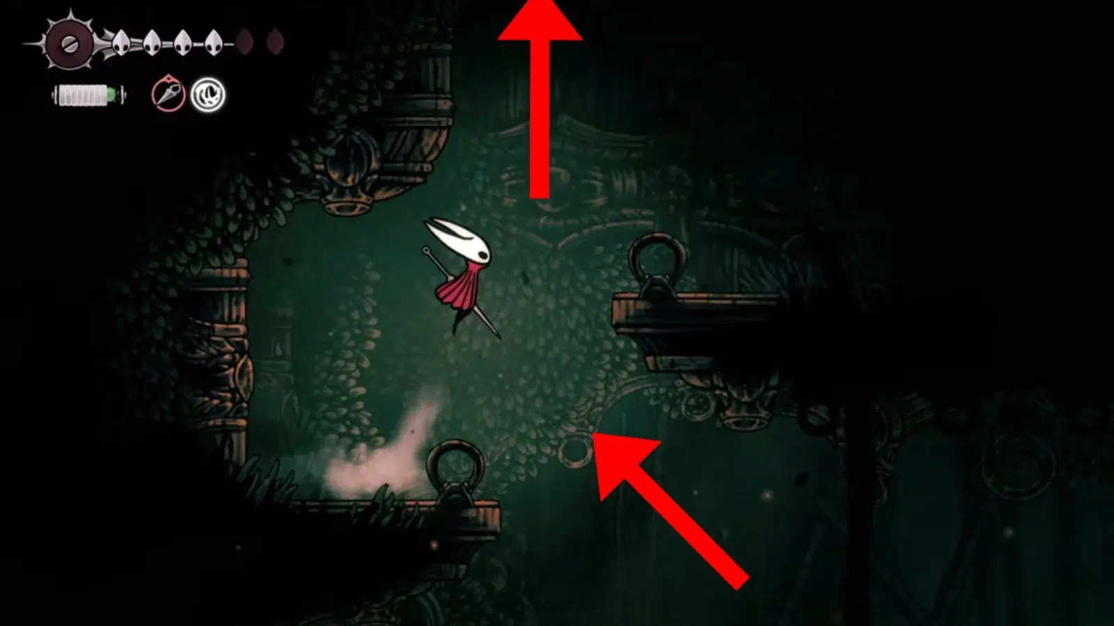 Со второй платформы прыгните на платформу выше в левом верхнем углу Со второй платформы прыгните на платформу выше в левом верхнем углу