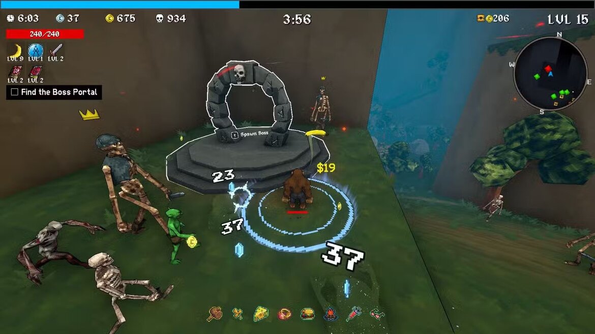 Портал финального босса Леса в Megabonk