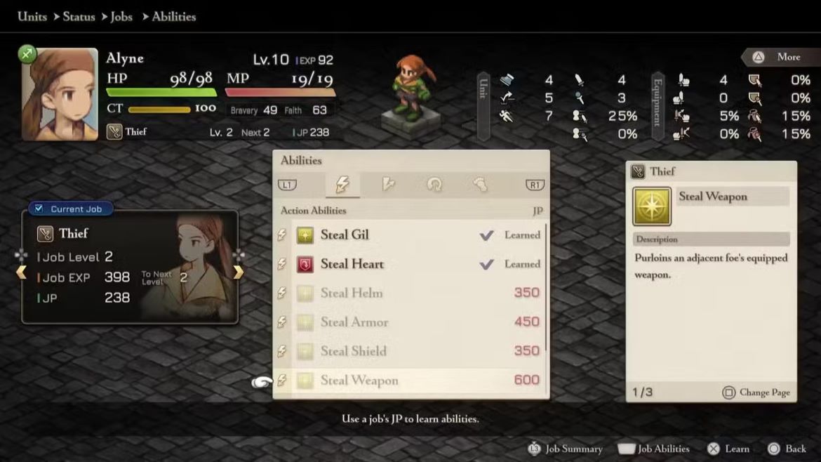 Как красть в Final Fantasy Tactics: The Ivalice Chronicles