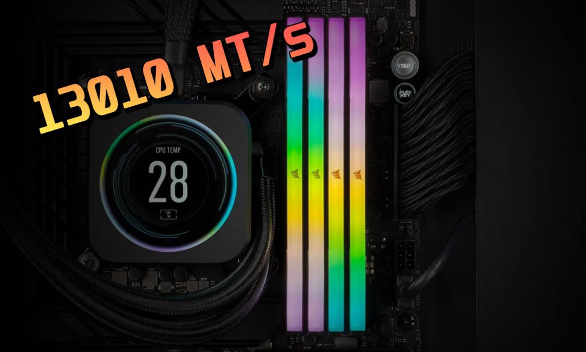 Скорость DDR5 впервые превысила 13 000 МТ/с с памятью Corsair Vengeance