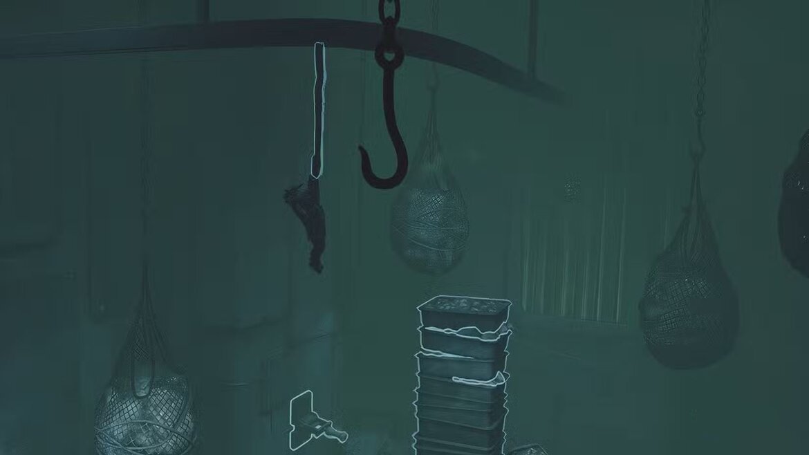 Алон висит на крюке в Little Nightmares III