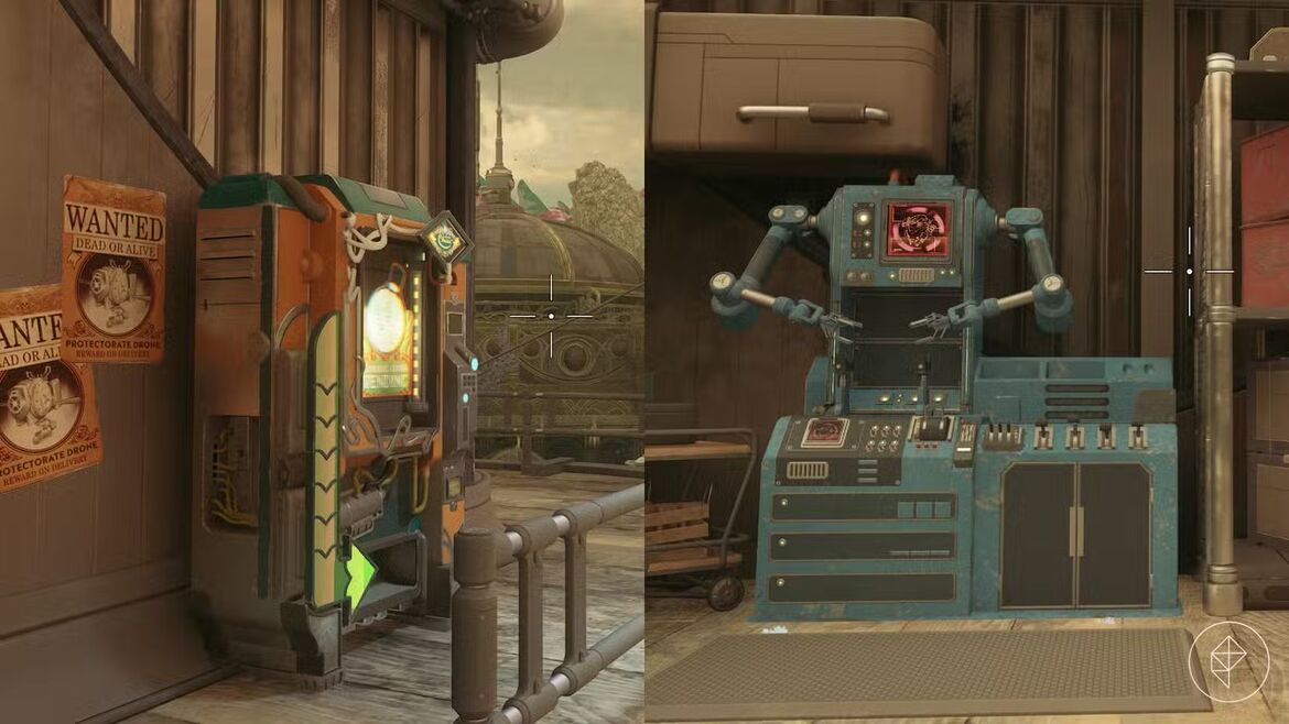 Торговый автомат и верстак в The Outer Worlds