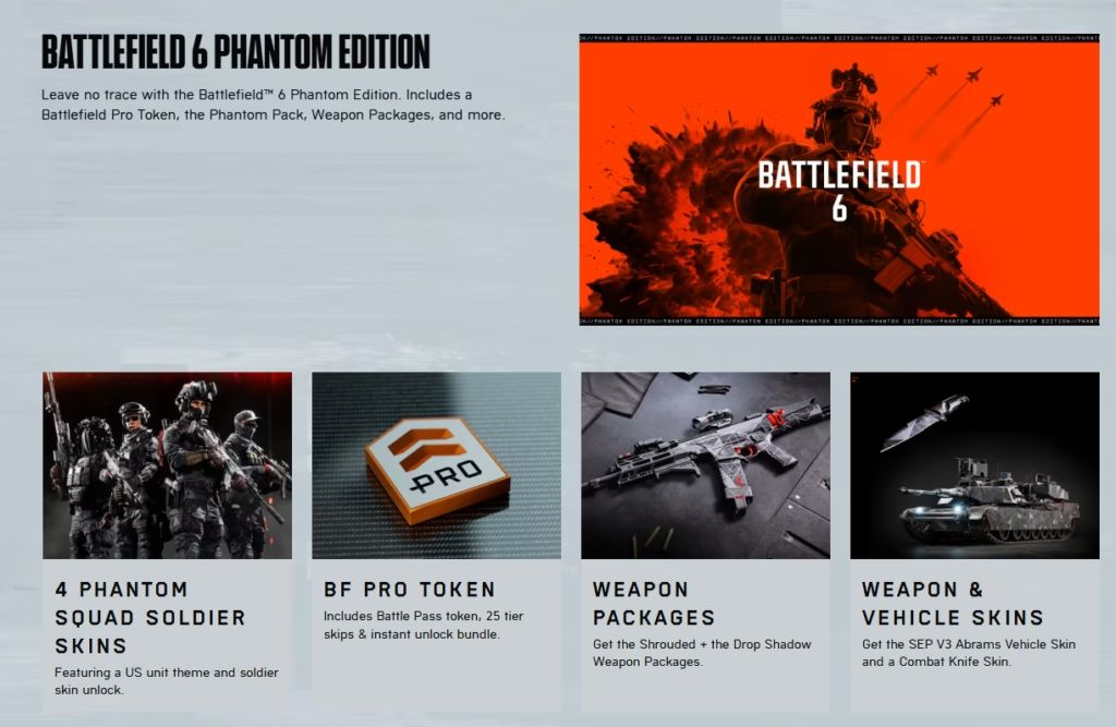 Что входит в Phantom Edition