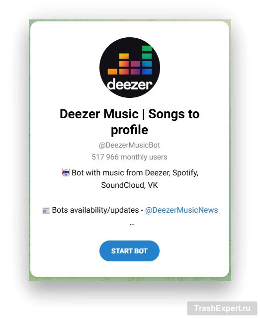 Deezer Music Bot