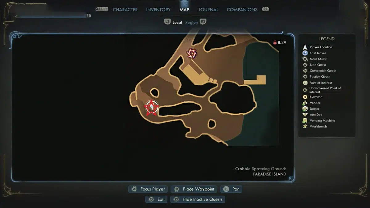 Место костюма негодяя в The Outer Worlds 