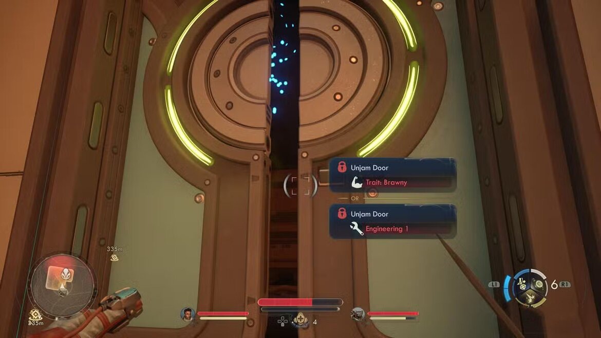 Дверь в The Outer Worlds открываемая чертой Крепыш