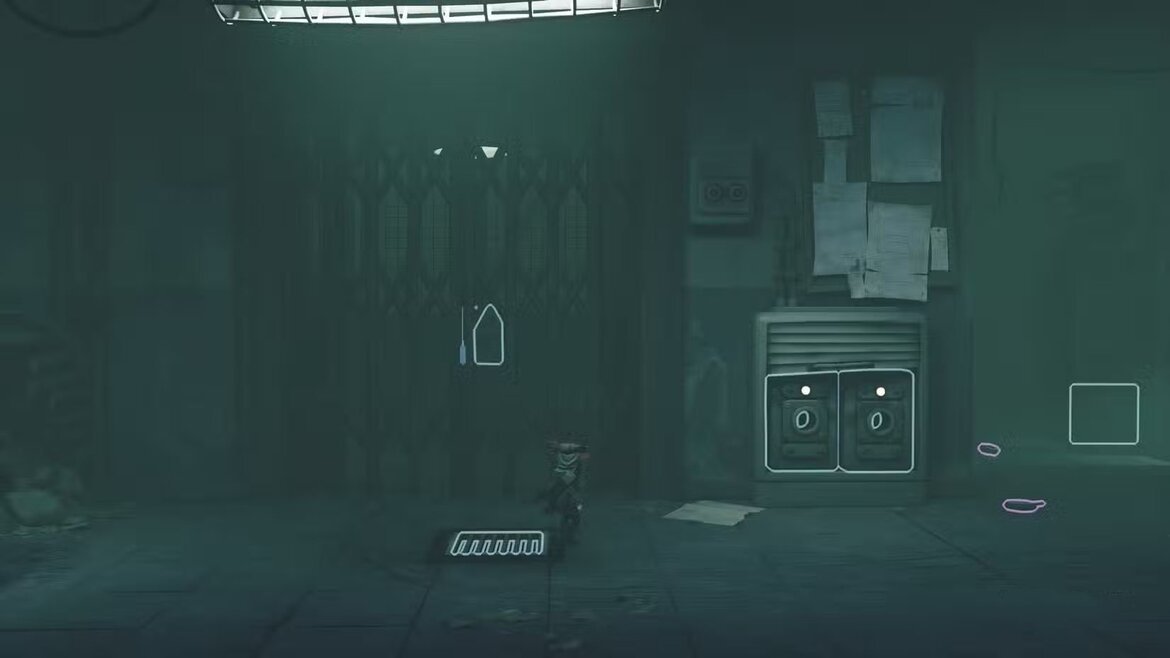 Алон и Лоу стоят перед сломанным лифтом в Little Nightmares III