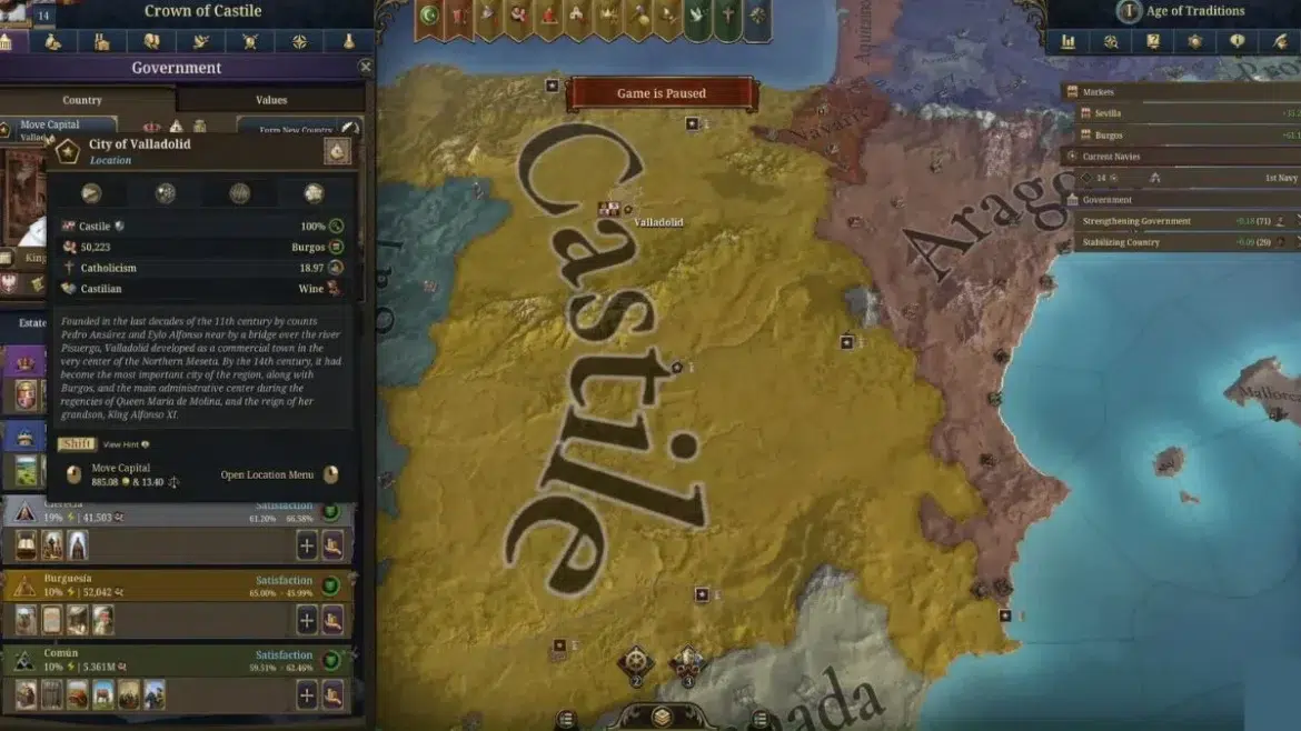 Как переместить столицу в Europa Universalis V и зачем это делать