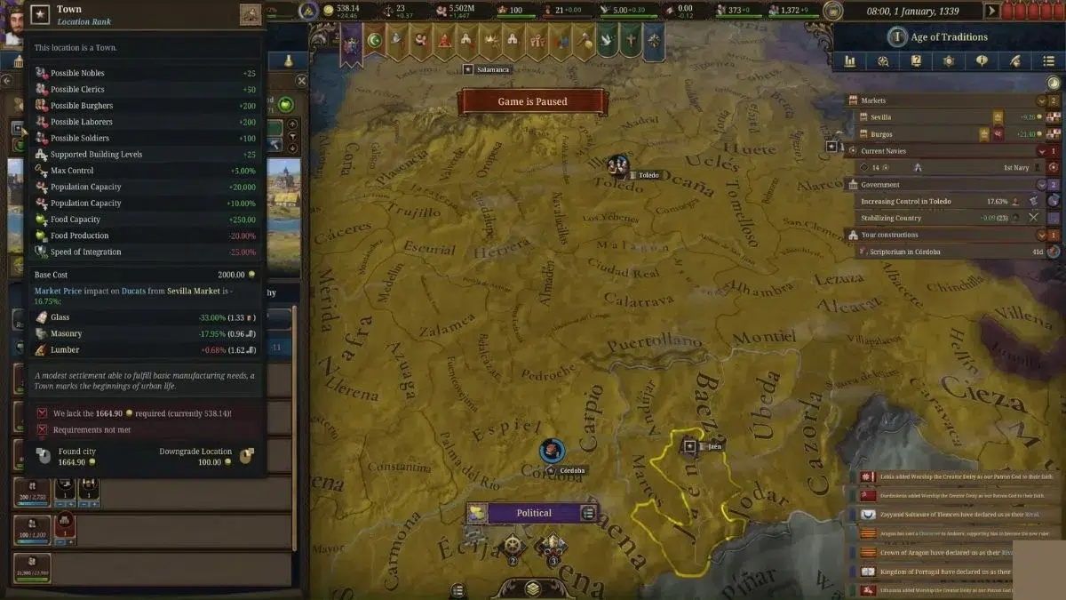 Europa Universalis 5: как улучшить города