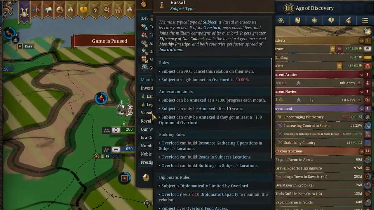 Как создавать вассалов в Europa Universalis 5