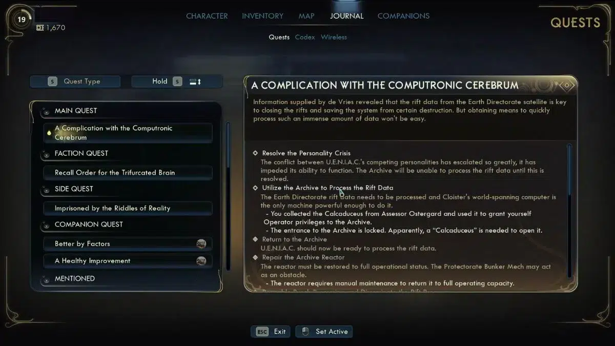 Решите кризис личности UENIAC в The Outer Worlds 2 с пошаговым гидом