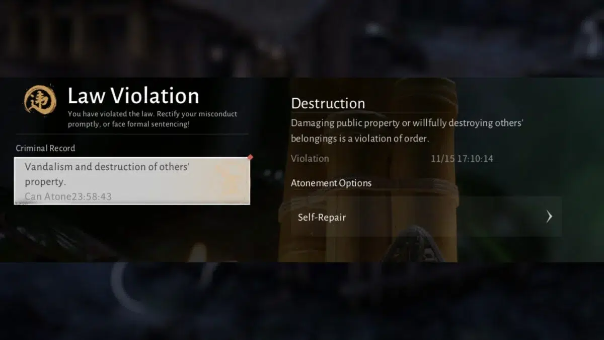 Нарушение закона в Where Winds Meet: наказания, искупление, ложные обвинения