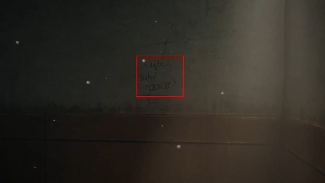 Посмотрите на стену справа от сейфа